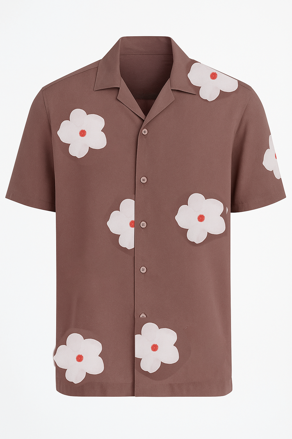 Purple Cloud Dye Printed Shirt— Men's Relaxed Fit Short Sleeves