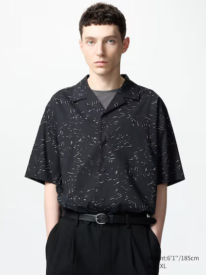 Black Speckle Printed Shirt